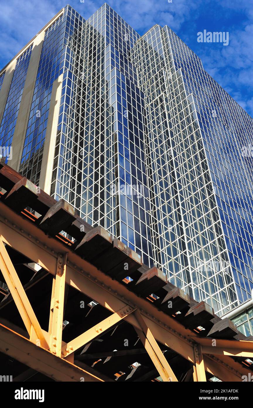 Chicago, Illinois, États-Unis. Le Chicago Board of Trade s'ajoute, construit en 1980, au coeur du quartier financier de la ville. Banque D'Images
