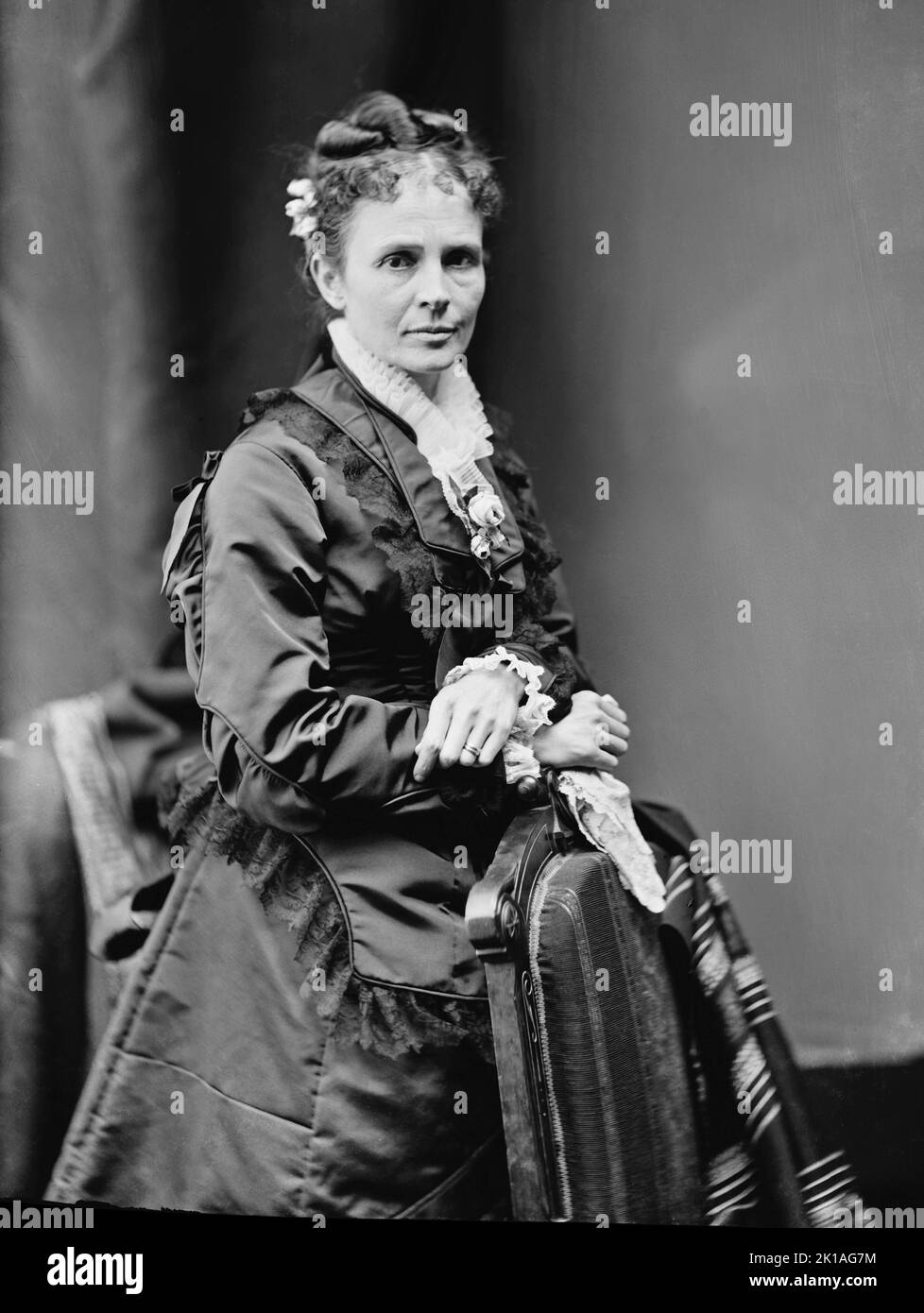 Lucretia Rudolph Garfield, épouse et première Dame du Président James Garfield en 1870s Banque D'Images