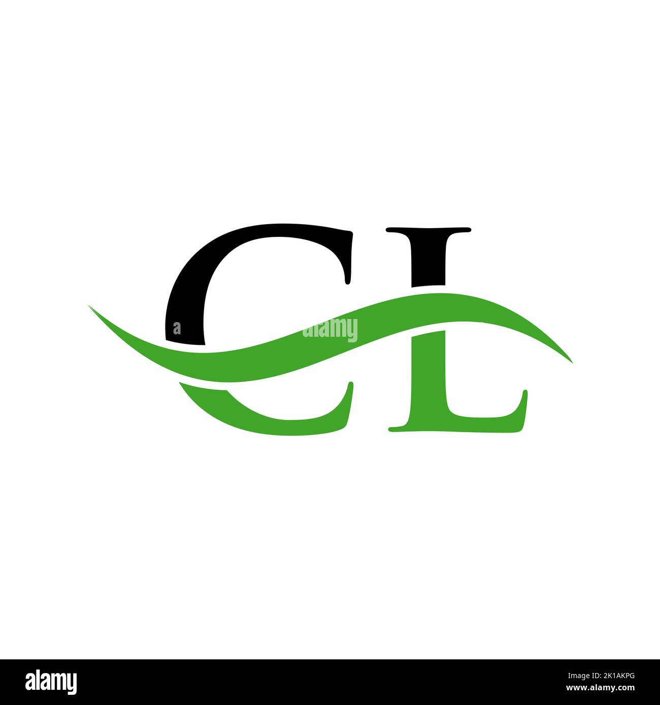 Modèle vectoriel de logo lettre combiné CL. Lettre CL logo Design moderne Typographie signe Illustration de Vecteur