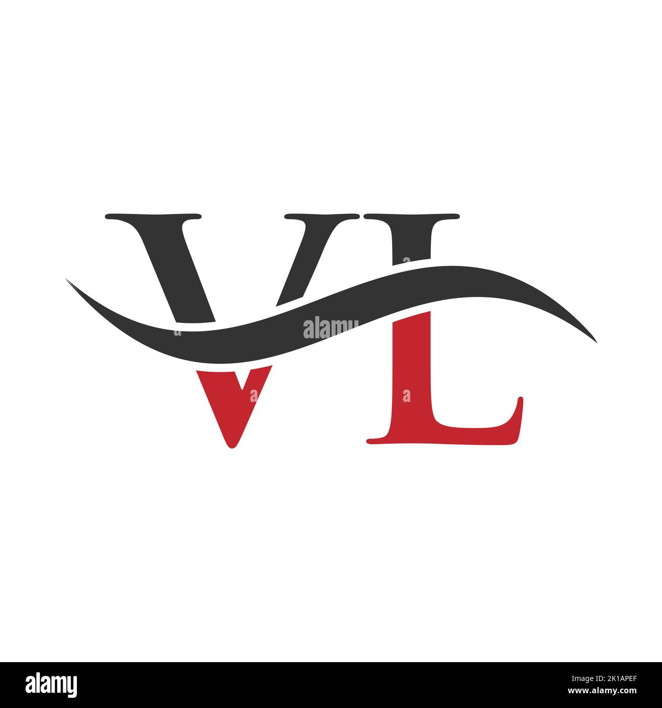 Modèle vectoriel de logo lettre combiné VL. Lettre VL logo Design moderne Typographie signe Illustration de Vecteur