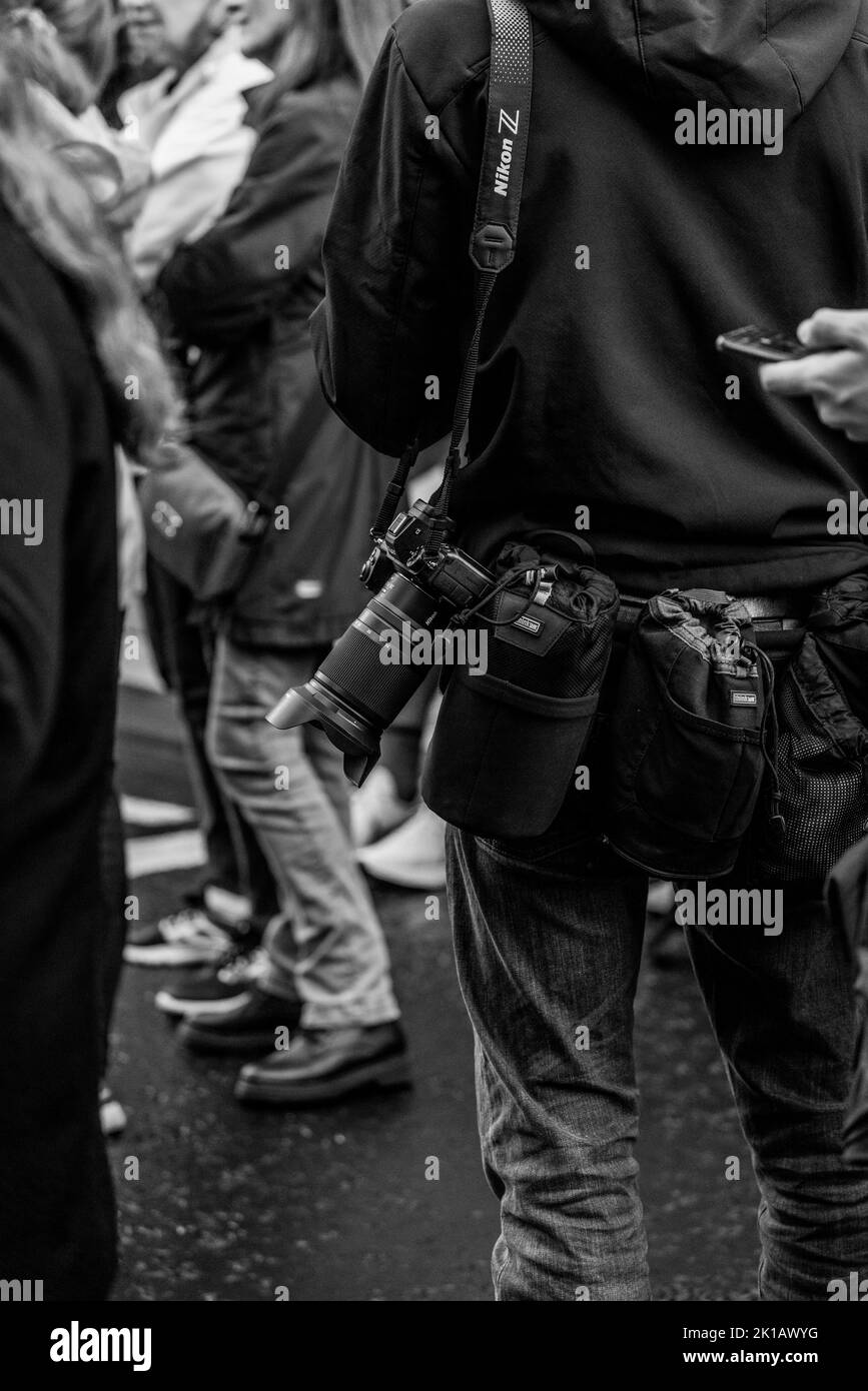 Londres autour de St Paul pendant le funérailles de la reine Elizabeth II Banque D'Images