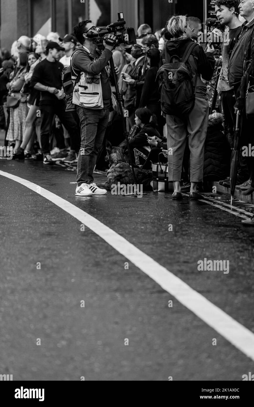 Londres autour de St Paul pendant le funérailles de la reine Elizabeth II Banque D'Images
