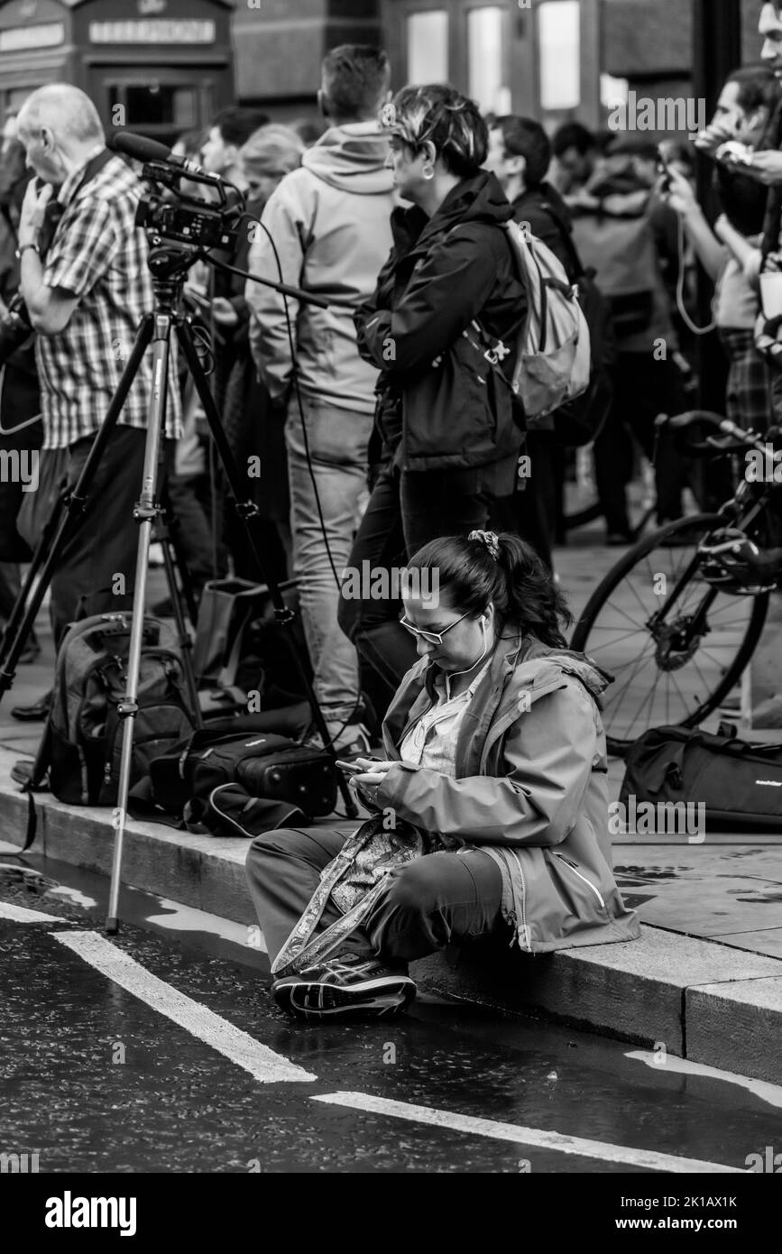 Londres autour de St Paul pendant le funérailles de la reine Elizabeth II Banque D'Images