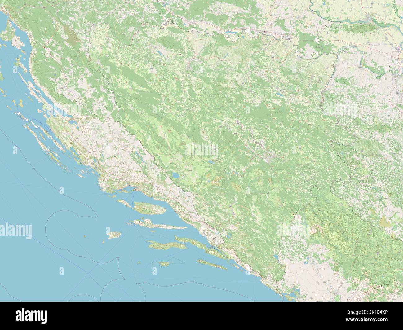 Federacija Bosna i Hercegovina, entité de Bosnie-Herzégovine. Ouvrez la carte des rues Banque D'Images