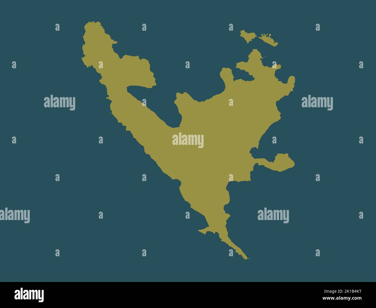 Federacija Bosna i Hercegovina, entité de Bosnie-Herzégovine. Forme de couleur unie Banque D'Images