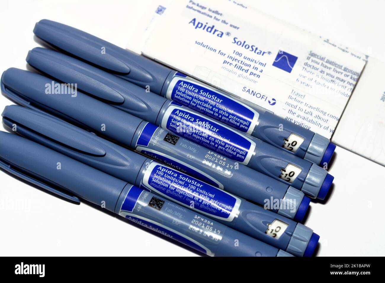 Le Caire, Egypte, 3 septembre 2022: Apidra SoloSTAR solution stylo  prérempli insuline glulisine à action courte pour injection sous-cutanée en  insuline-dépendante Photo Stock - Alamy