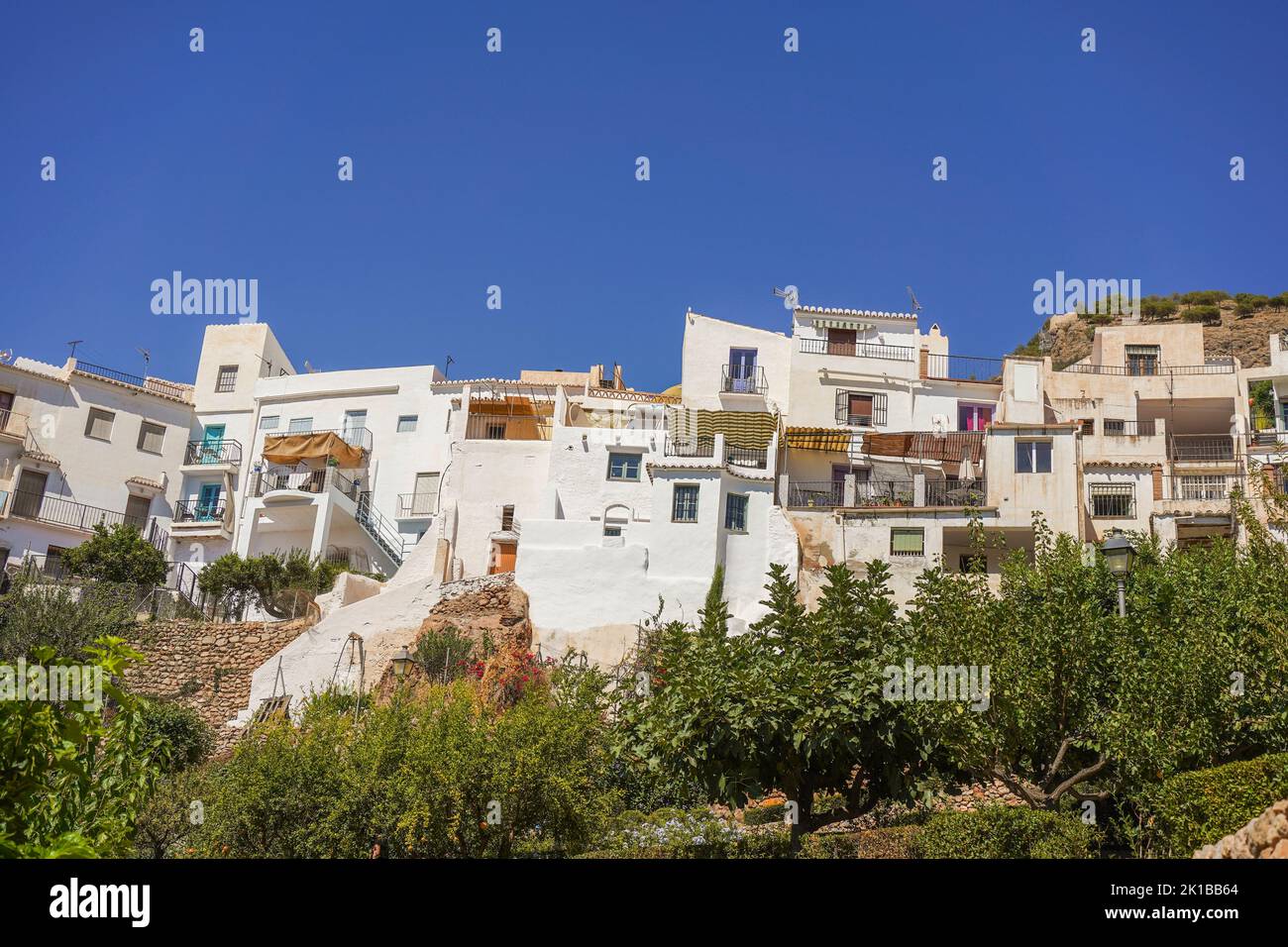 Frigiliana Espagne, village de montagne espagnol blanc en Andalousie, province de Malaga, Espagne Banque D'Images