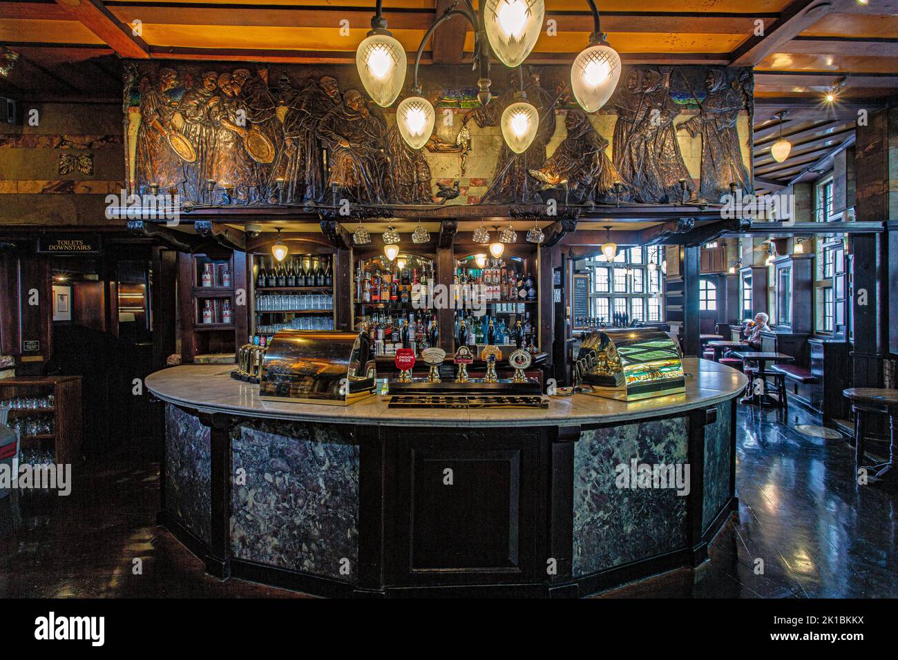 The Blackfriar Pub Interior , Blackfriars, Londres, Angleterre. Banque D'Images