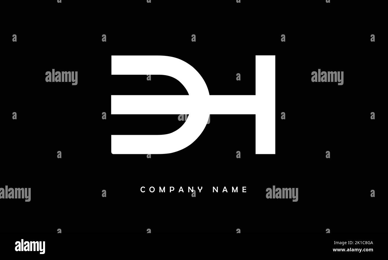 BH, HB lettres abstraites logo Monogramme Illustration de Vecteur