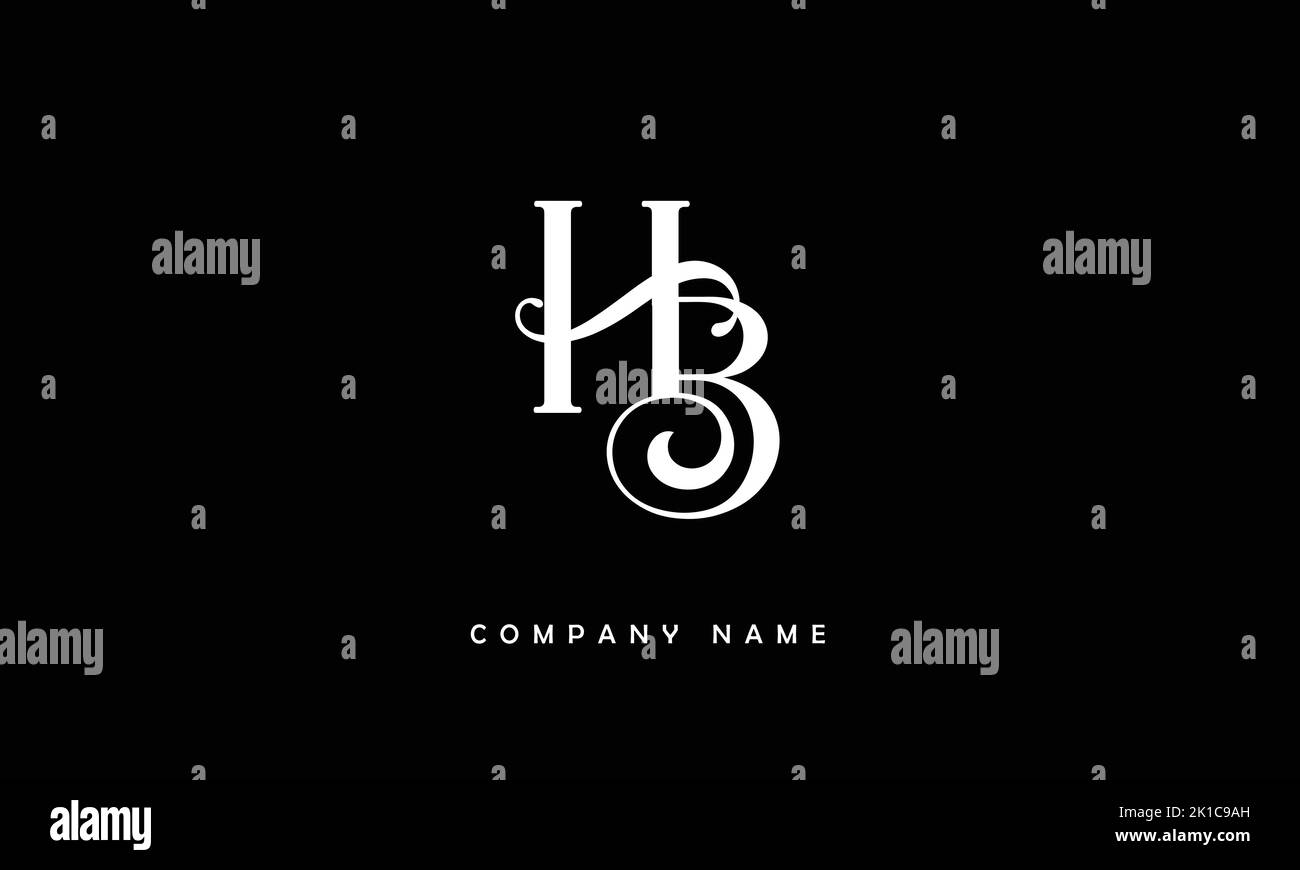 BH, HB lettres abstraites logo Monogramme Illustration de Vecteur
