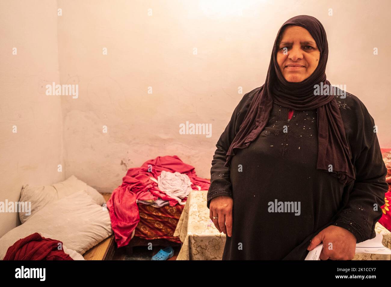 Femme dans votre maison, medina , Essaouira, maroc, afrique. Banque D'Images