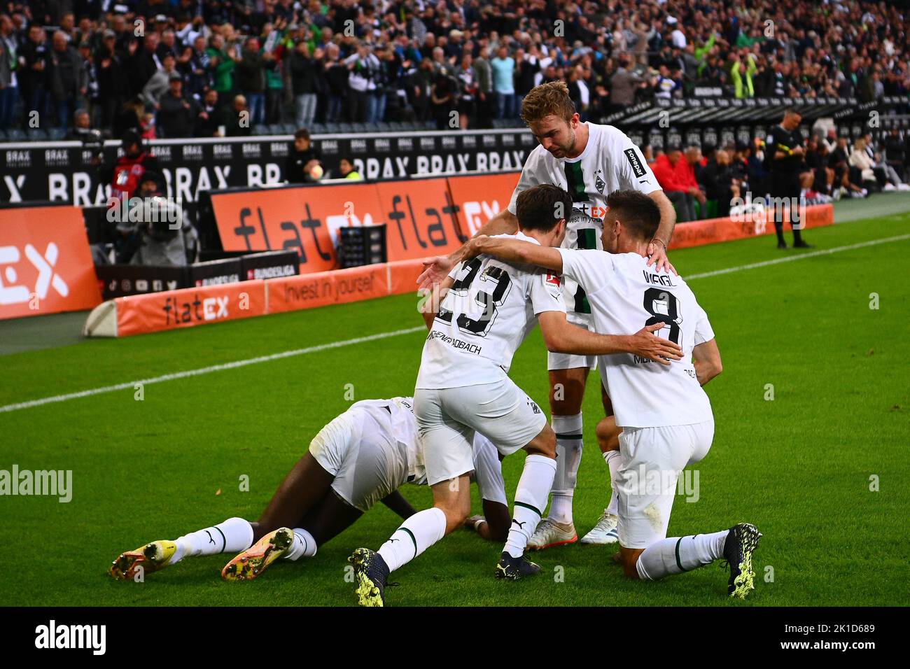 MOENCHENGLADBACH, ALLEMAGNE - 17 SEPTEMBRE 2022: Le match de football de Bundesliga Borussia Mönchengladbach contre RB Leipzig Banque D'Images