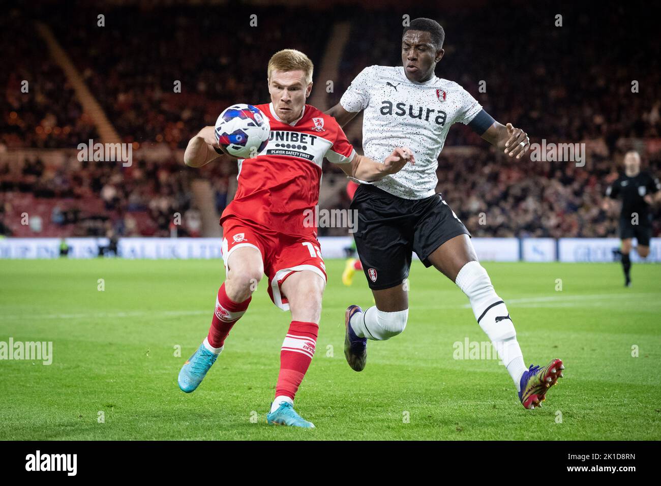 Middlesbrough, Royaume-Uni. 17th septembre 2022. Duncan Watmore #18 de Middlesbrough en action pendant le match de championnat Sky Bet Middlesbrough vs Rotherham United au stade Riverside, Middlesbrough, Royaume-Uni, 17th septembre 2022 (photo de James Heaton/News Images) à Middlesbrough, Royaume-Uni, le 9/17/2022. (Photo de James Heaton/News Images/Sipa USA) crédit: SIPA USA/Alay Live News Banque D'Images