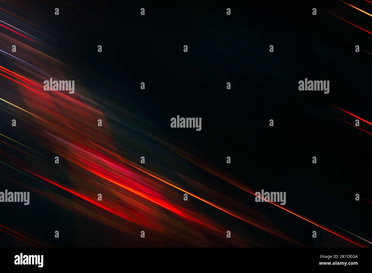 arrière-plan noir abstrait avec lignes lumineuses au néon Banque D'Images