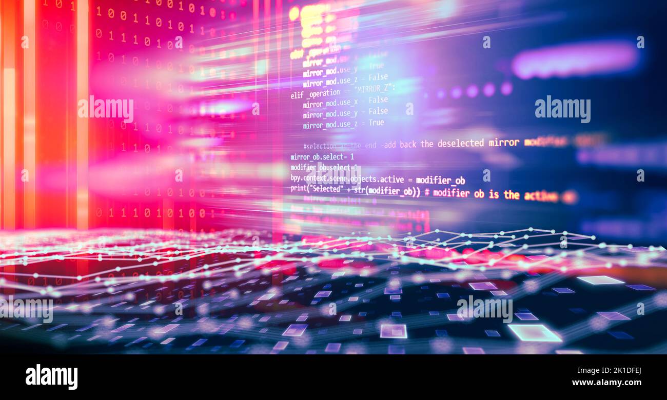 Code de programmation résumé de la technologie de base du développeur de logiciels et de script d'ordinateur Banque D'Images