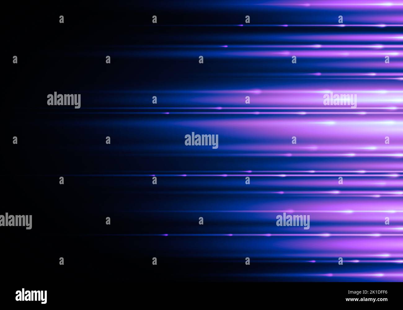 Tracé bleu étincelant avec effet mouvement et vitesse flous. Fond de la technologie Vector Banque D'Images
