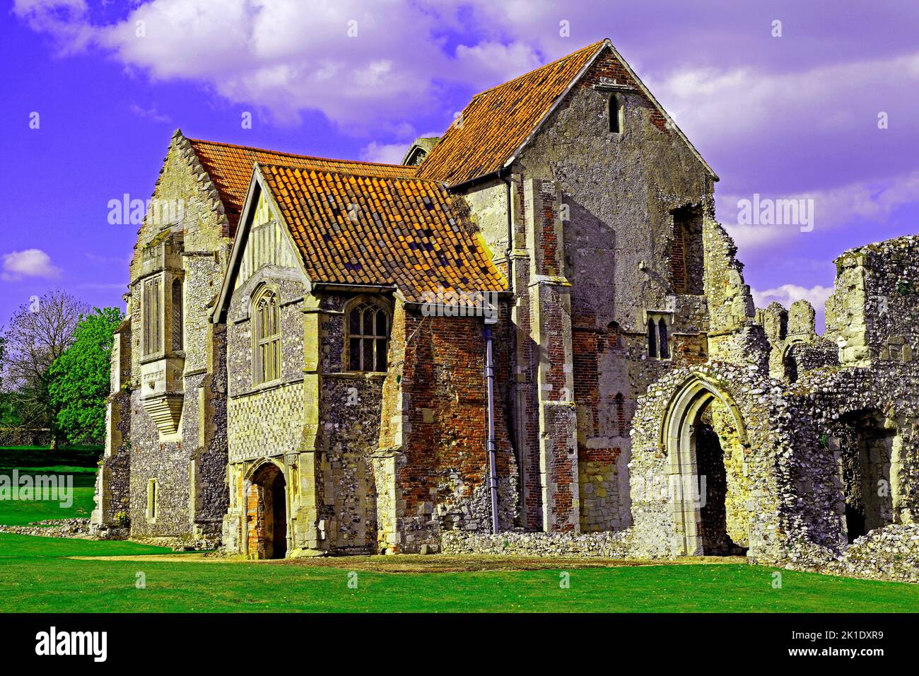 Prieuré de Castle Acre, Prior's Lodging, ordre bénédictin, Castle Acre, Norfolk, Angleterre, Royaume-Uni Banque D'Images