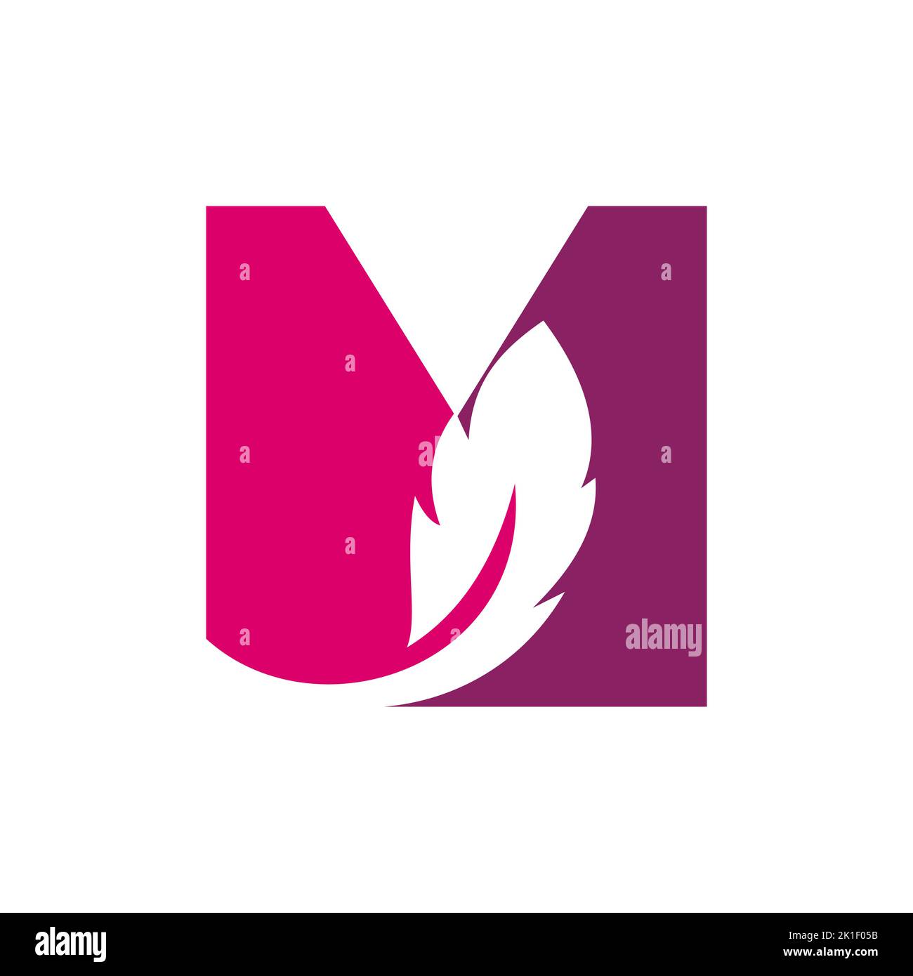 Concept de conception du logo lettre M Bird Feather pour le modèle de vecteur d'identité de la loi Illustration de Vecteur
