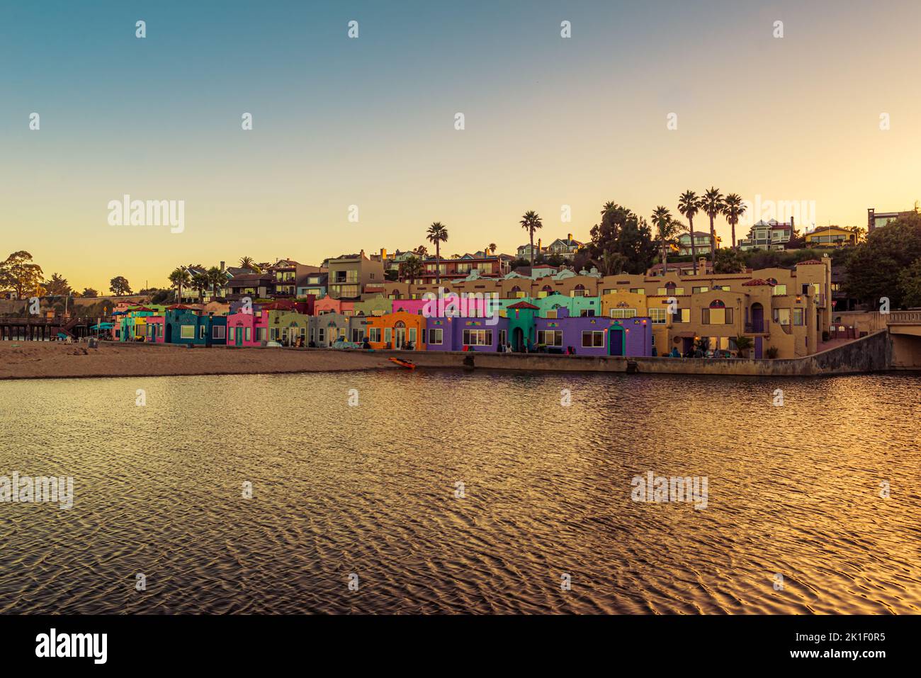 Capitola Beach dans le comté de Santa Cruz, Californie Banque D'Images