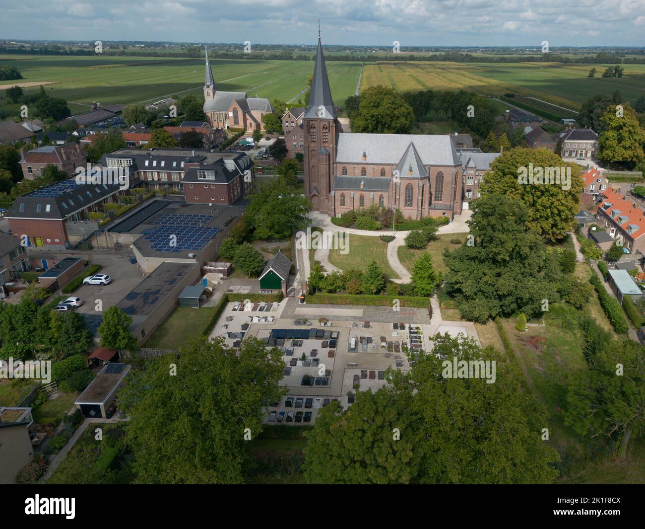 Une photo aérienne de l'église Saint-Paul Banque D'Images