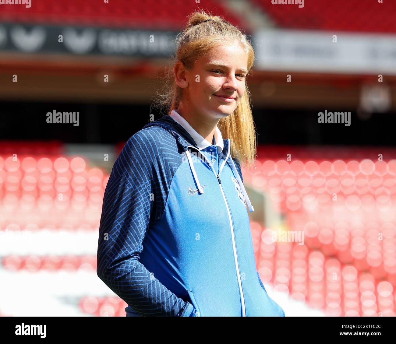 Charlton, Royaume-Uni. 18th septembre 2022. Lucy Jones en avance de la Fa Women's Super 2 League Match Chalrton Women vs Birmingham City Women at the Oakwood VCD Athletic, Charlton, Royaume-Uni, 18th septembre 2022 (photo de Simon Bissett/News Images) Credit: News Images LTD/Alay Live News Banque D'Images