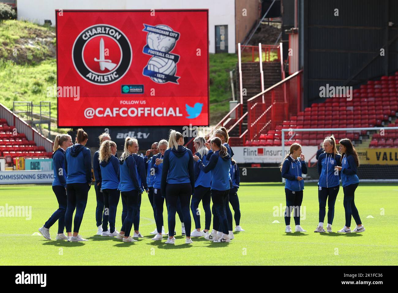 Charlton, Royaume-Uni. 18th septembre 2022. Birmingham City Women Ahead of the Fa Women's Super 2 League Match Chalrton Women vs Birmingham City Women at the Oakwood VCD Athletic, Charlton, Royaume-Uni, 18th septembre 2022 (photo de Simon Bissett/News Images) Credit: News Images LTD/Alay Live News Banque D'Images