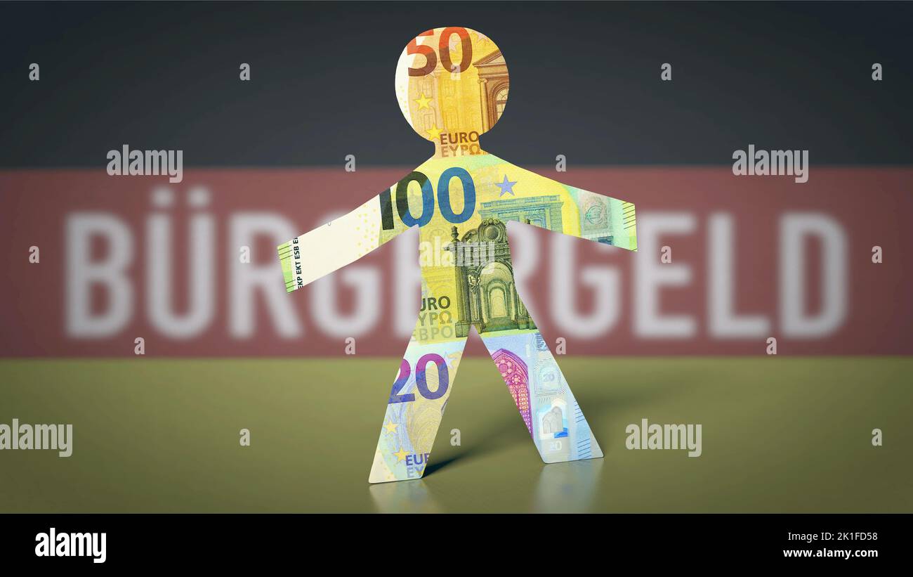Introduction de 'Buergergeld' (revenu citoyen) en Allemagne Banque D'Images