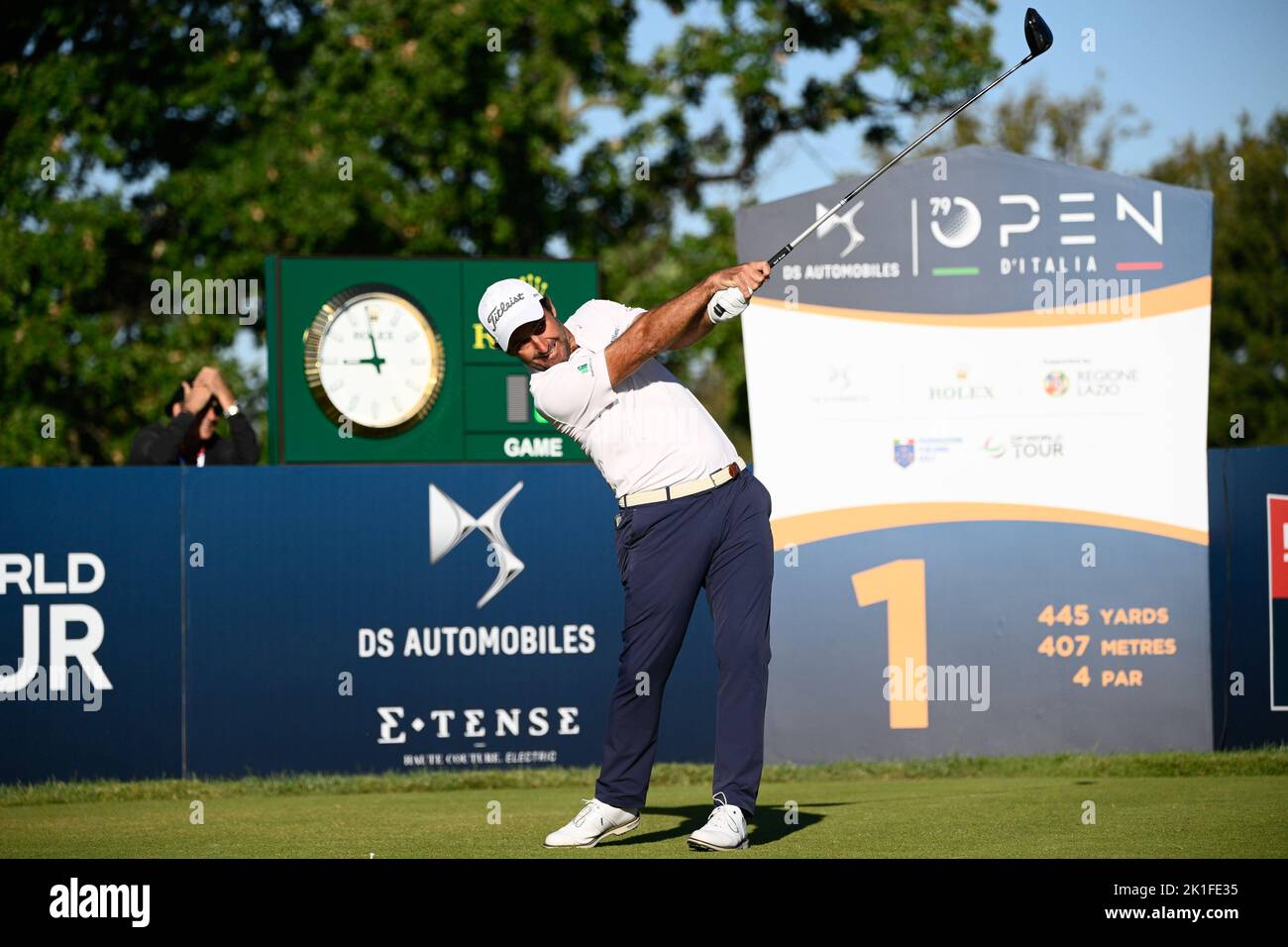 Edoardo Molinari (ITA) pendant le DS automobiles Italian Golf Open 2022 au Marco Simone Golf Club sur 18 septembre 2022 à Rome Italie. Banque D'Images