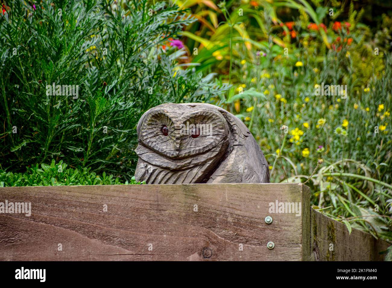 Statuette Hibou En Bois Sculpté - Déco Animaux 40 Cm - Résine Multicolore - Neuf