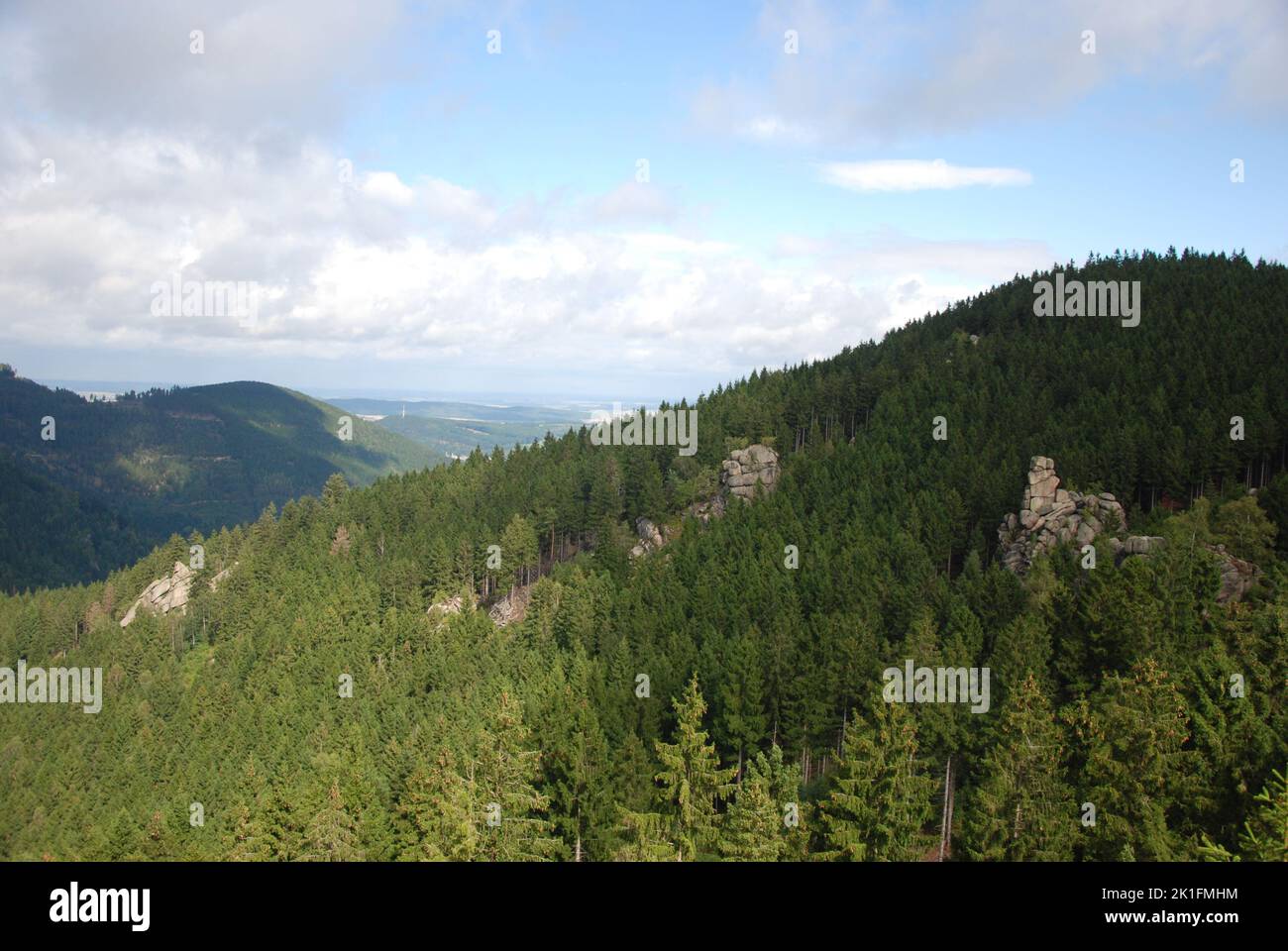 Le Kasteklippen, montagnes Harz à Bad Harzburg, Allemagne Banque D'Images Le Kasteklippen, montagnes Harz à Bad Harzburg, Allemagne Banque D'Images