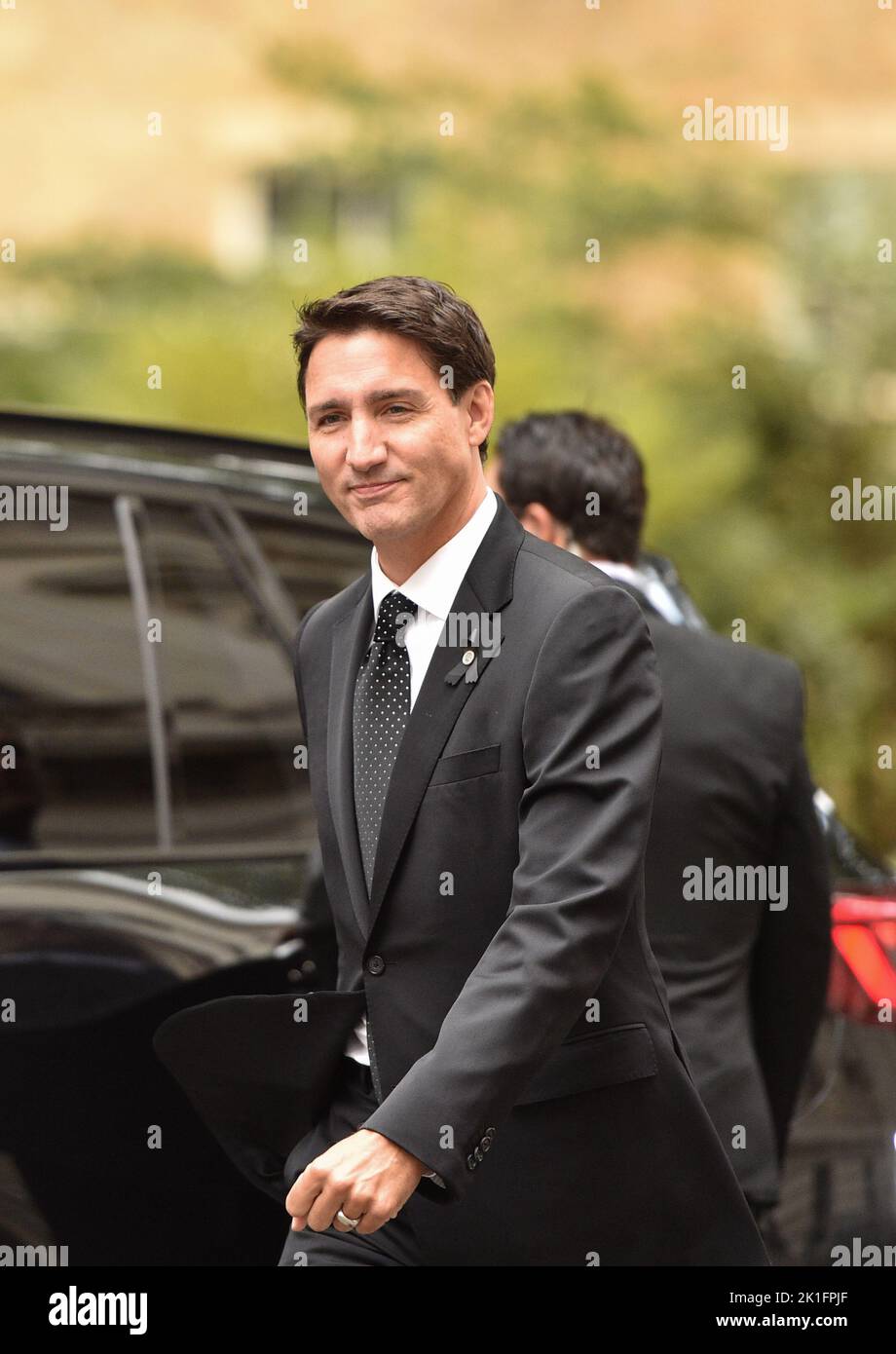 Londres, Royaume-Uni, 18th septembre 2022. Le premier ministre canadien Justin Trudeau arrive au 10 Downing Street. Credit: Thomas Krych/Alamy Live News Banque D'Images