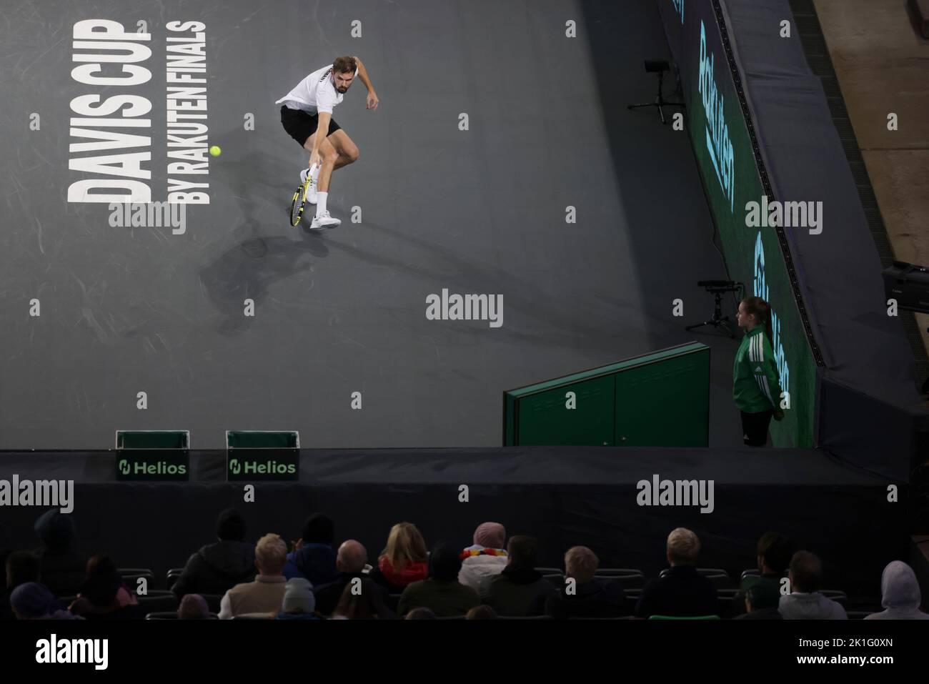 18 septembre 2022, Hambourg: Tennis: Coupe Davis - scène de groupe, hommes, groupe C, scène de groupe, Allemagne - Australie. Otte (Allemagne) - Kokkinakis (Australie). Oscar Otte en action. Photo: Frank Molter/dpa Banque D'Images