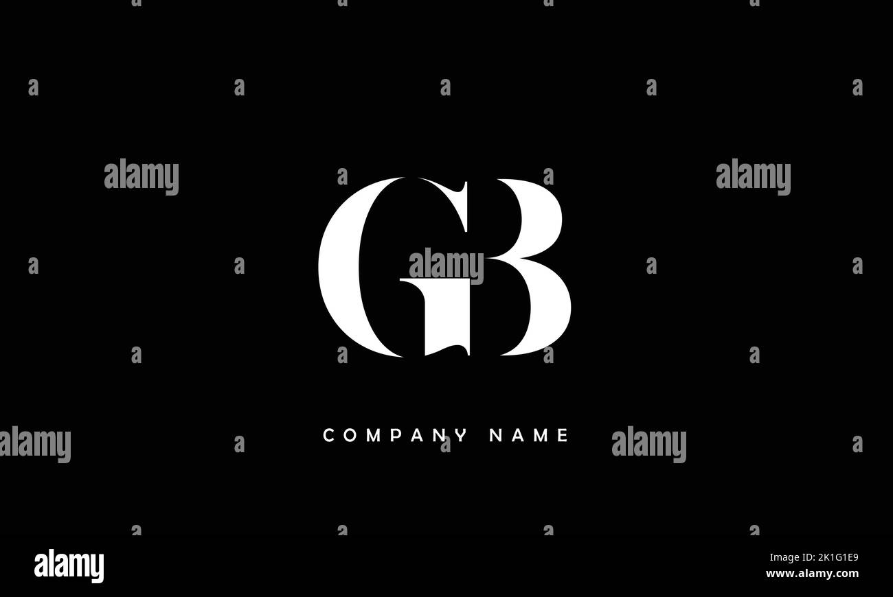 BG, GB lettres abstraites logo Monogram Illustration de Vecteur