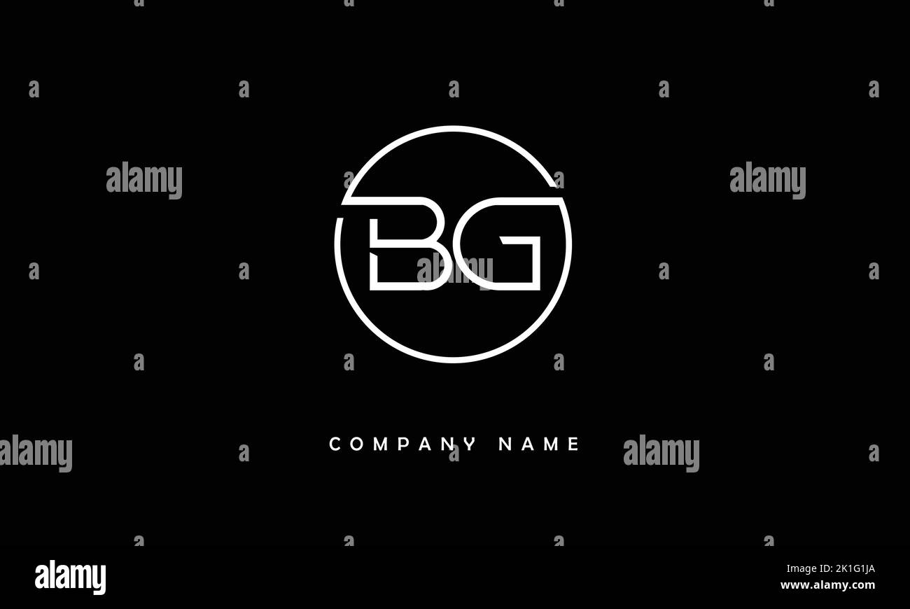 BG, GB lettres abstraites logo Monogram Illustration de Vecteur