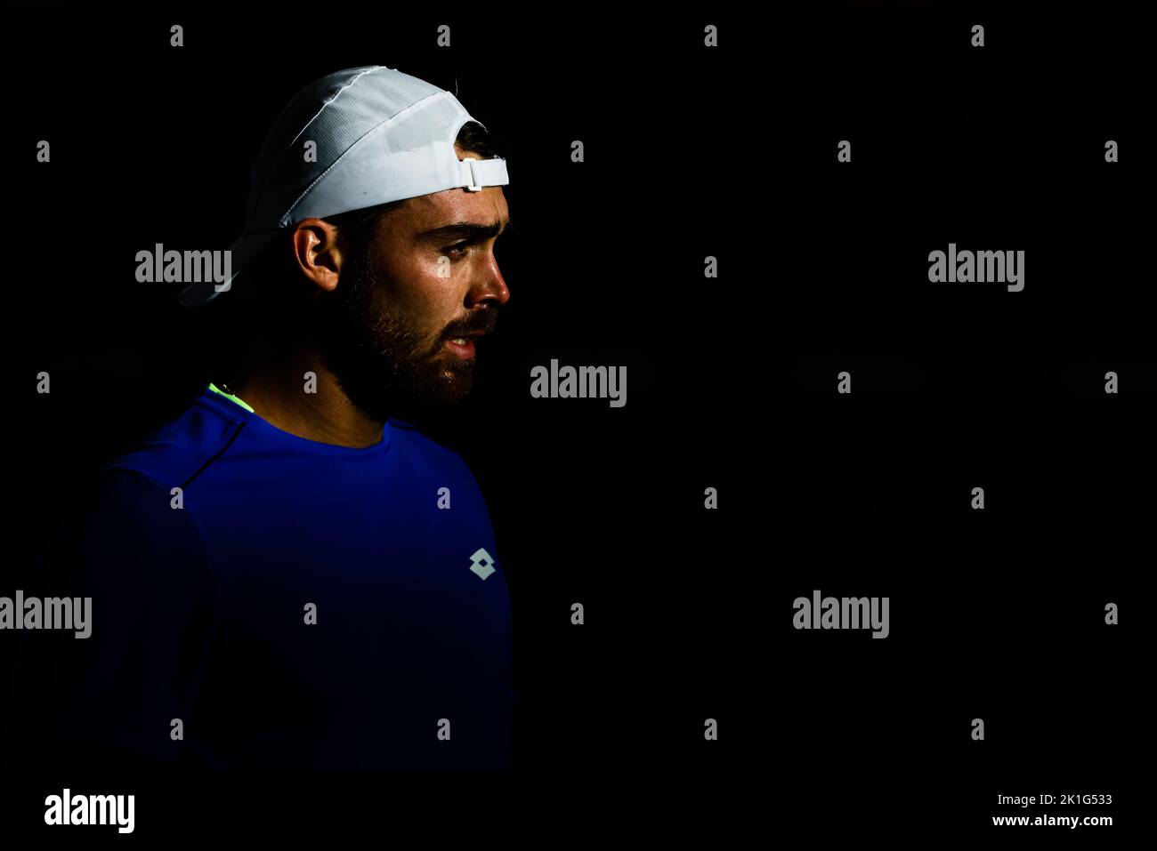 Hambourg, Allemagne, 15th septembre 2022. Benjamin Bonzi, de France, est en action lors de la finale de la coupe Davis 2022 à Hambourg, en Allemagne. Crédit photo: Frank Mo Banque D'Images