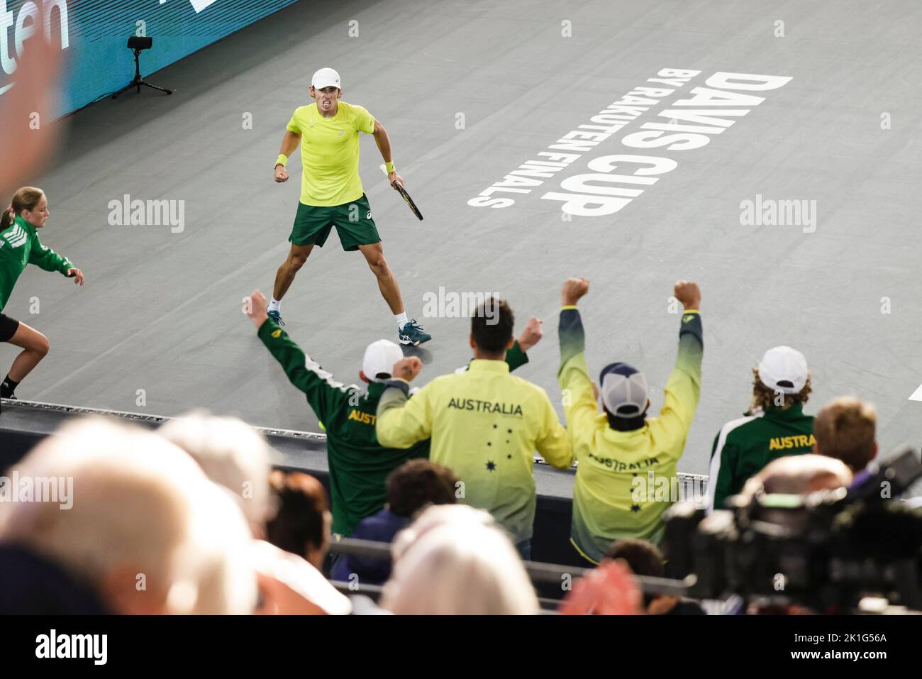 Hambourg, Allemagne, 15th septembre 2022. Alex de Minaur, d'Australie, est en action lors de la finale de la coupe Davis 2022 à Hambourg, en Allemagne. Crédit photo: Frank Banque D'Images