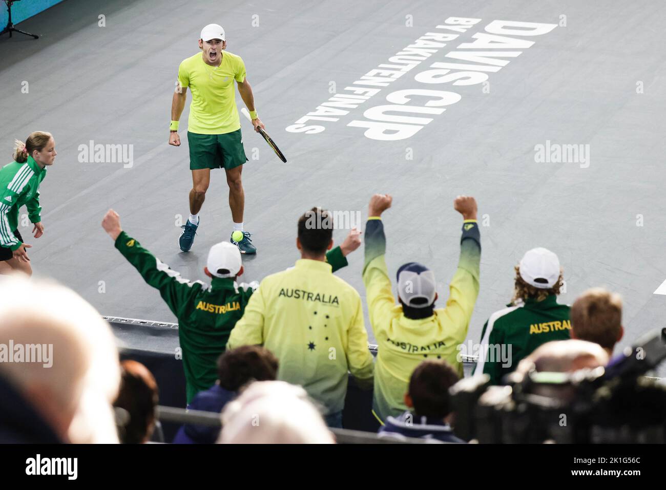 Hambourg, Allemagne, 15th septembre 2022. Alex de Minaur, d'Australie, est en action lors de la finale de la coupe Davis 2022 à Hambourg, en Allemagne. Crédit photo: Frank Banque D'Images