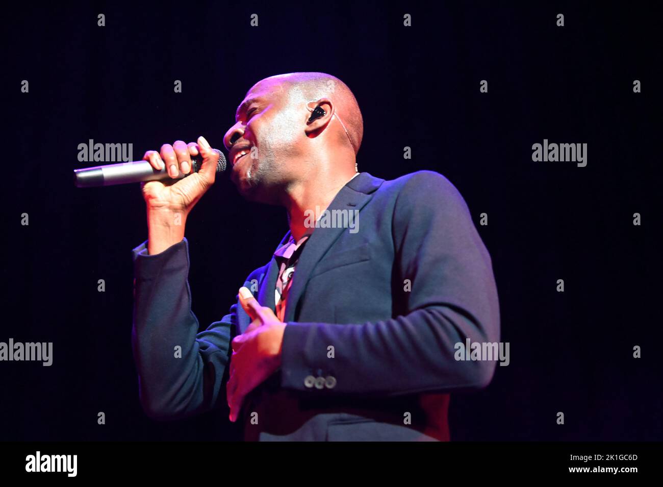 Tunde Baiyewu, de la famille Lighthouse, qui se produira lors de la tournée Giants of Soul à l'hôtel de ville de Sheffield, Sheffield, Royaume-Uni. 14th septembre 2022. (Photo par ZUMA Press/Sipa USA) crédit: SIPA USA/Alay Live News Banque D'Images