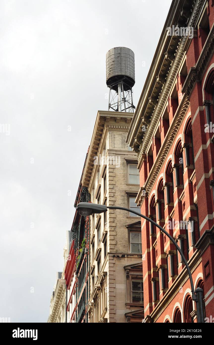 les côtés des bâtiments de manhattan new york Banque D'Images