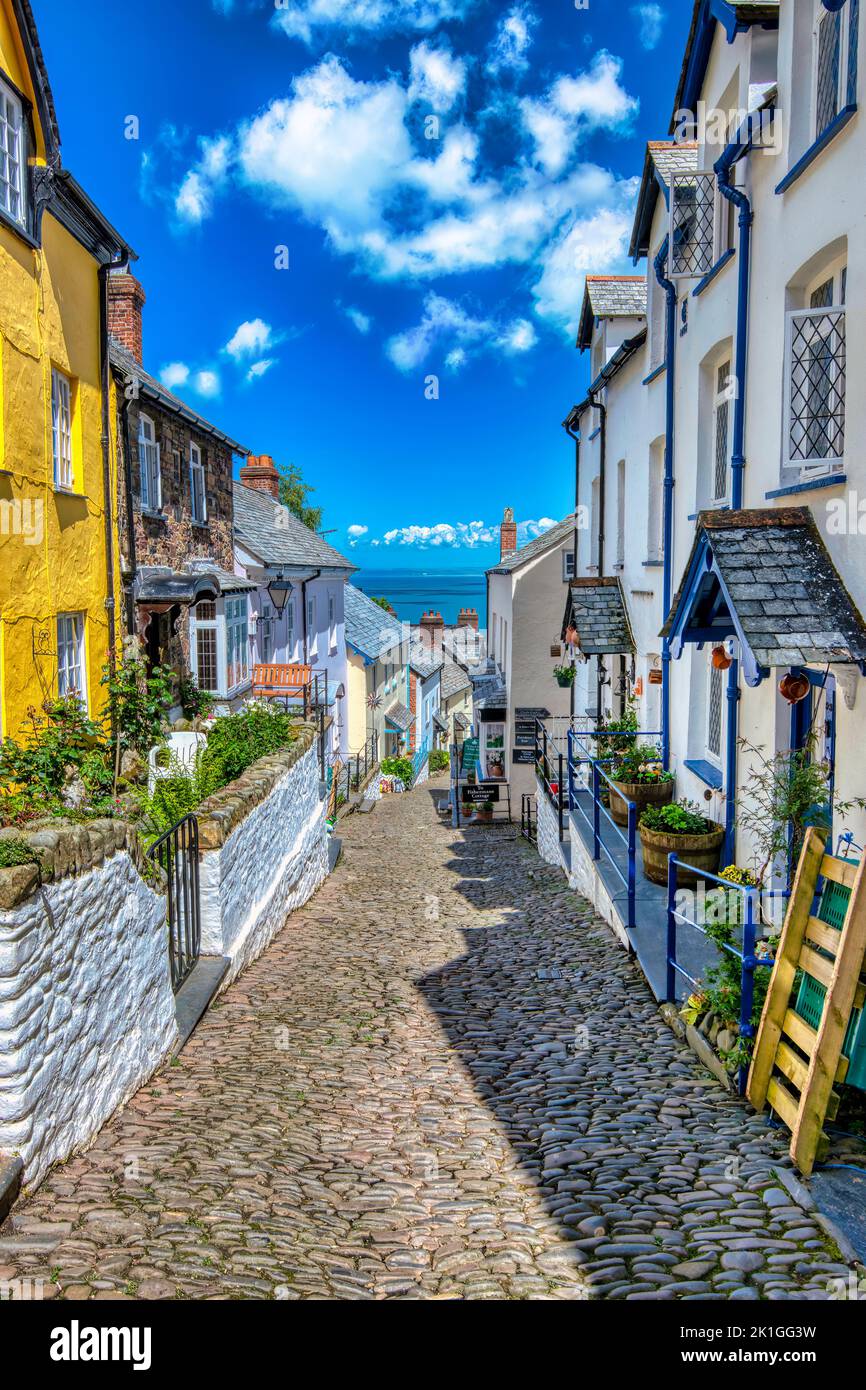 Le pittoresque, ancien, village de pêcheurs de Clovelly qui se trouve dans le nord du Devon, en Angleterre. Banque D'Images