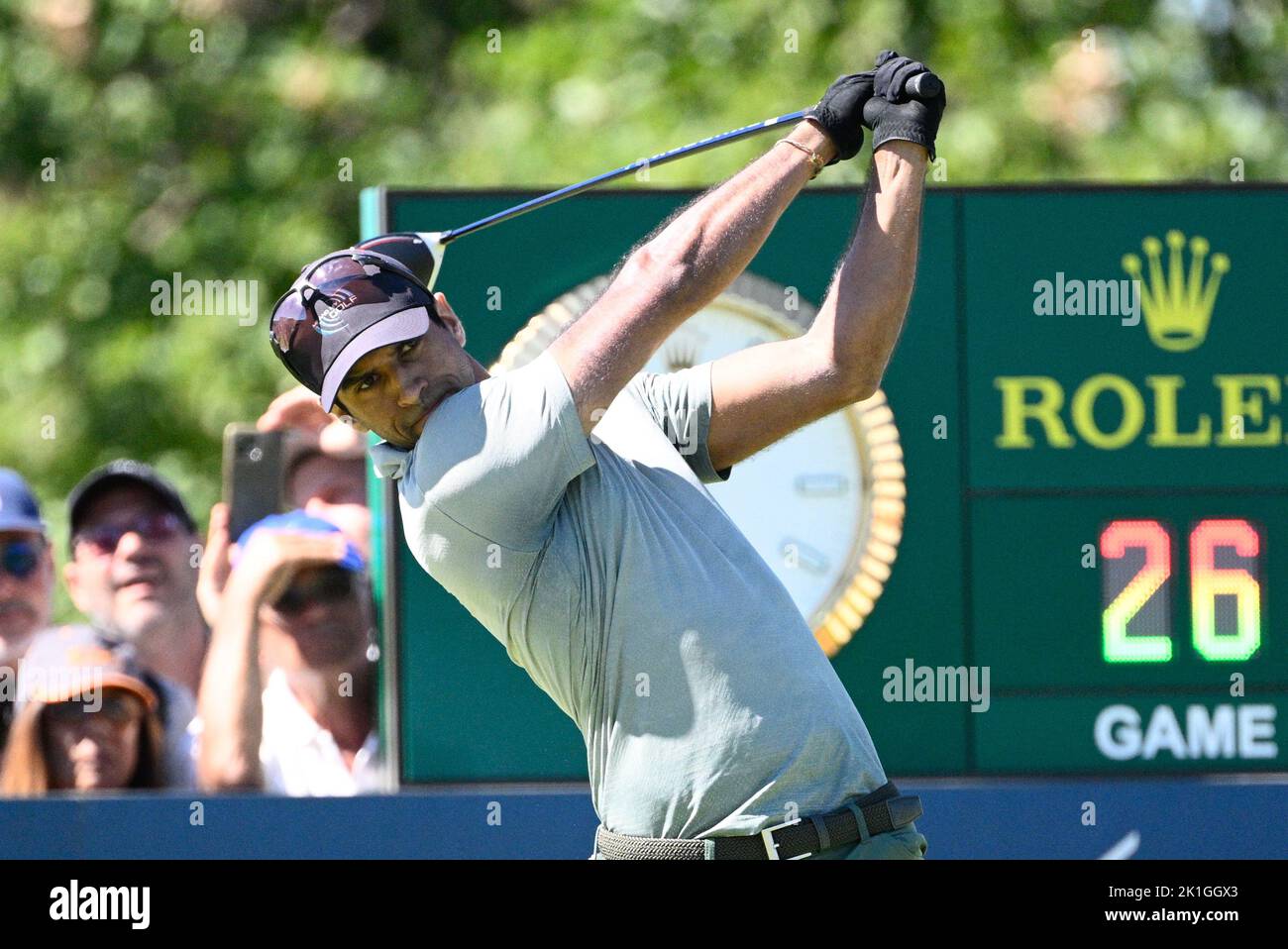 Aaron Rai (ENG) pendant le DS automobiles Italian Golf Open 2022 au Marco Simone Golf Club sur 18 septembre 2022 à Rome, Italie. Banque D'Images