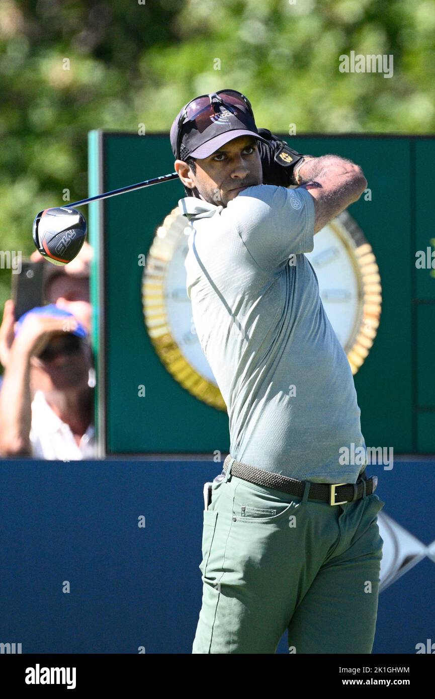 Aaron Rai (ENG) pendant le DS automobiles Italian Golf Open 2022 au Marco Simone Golf Club sur 18 septembre 2022 à Rome, Italie. Banque D'Images