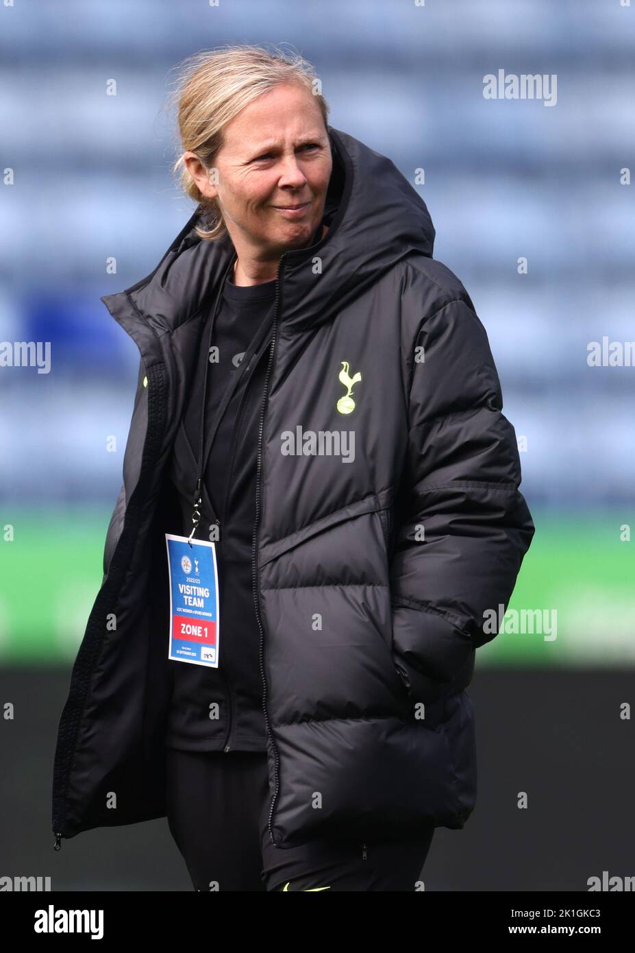 Leicester, Royaume-Uni. 18th septembre 2022. Rehanne Skinner entraîneur en chef de Tottenham Hotspur avant le match de Super League féminin de FA au King Power Stadium, Leicester. Crédit photo à lire: Darren Staples / Sportimage crédit: Sportimage / Alay Live News Banque D'Images