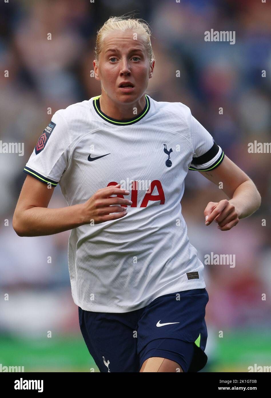 Leicester, Royaume-Uni. 18th septembre 2022. Eveliina Summanen de Tottenham Hotspur pendant le match de Super League féminin de FA au King Power Stadium, Leicester. Crédit photo à lire: Darren Staples / Sportimage crédit: Sportimage / Alay Live News Banque D'Images