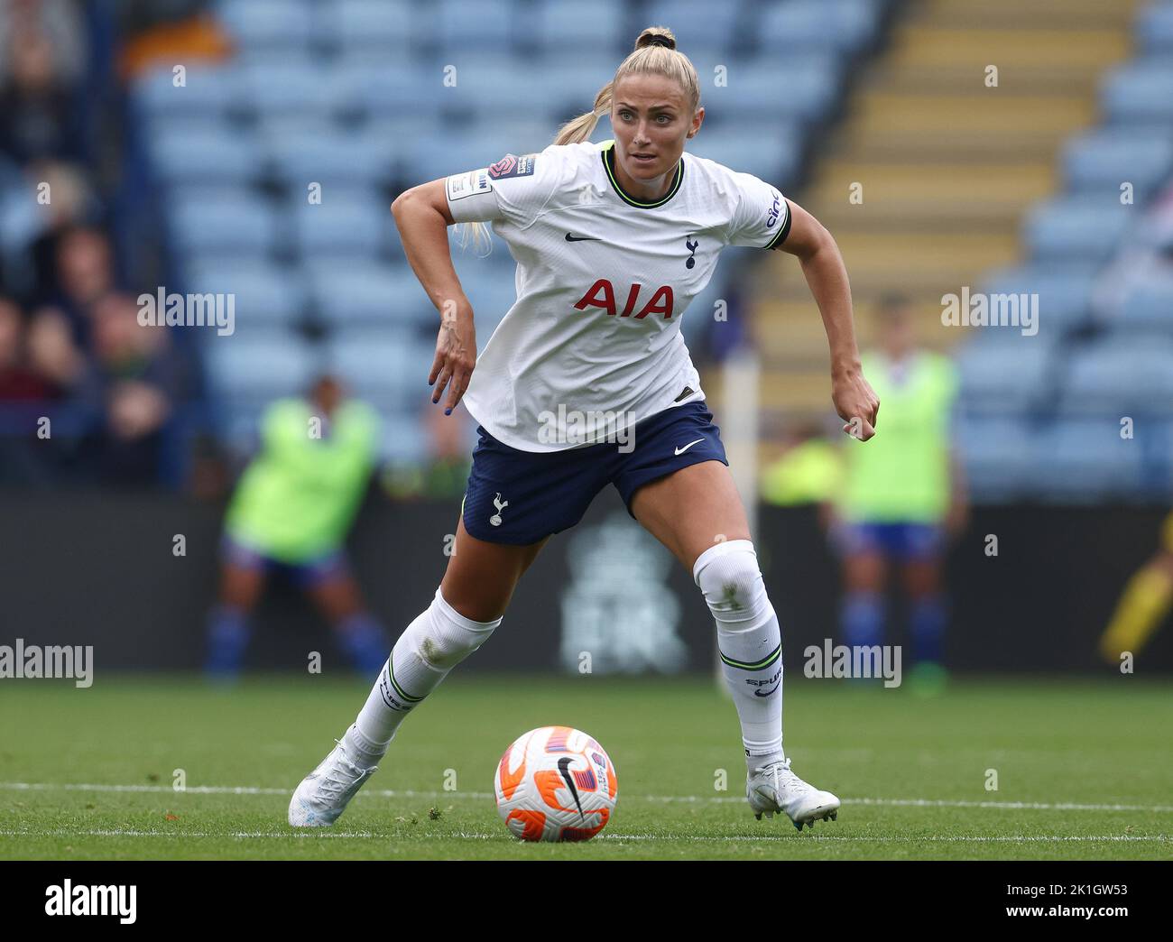 Leicester, Royaume-Uni. 18th septembre 2022. Shelina Zadorsky de Tottenham Hotspur pendant le match de Super League féminin de FA au King Power Stadium de Leicester. Crédit photo à lire: Darren Staples / Sportimage crédit: Sportimage / Alay Live News Banque D'Images