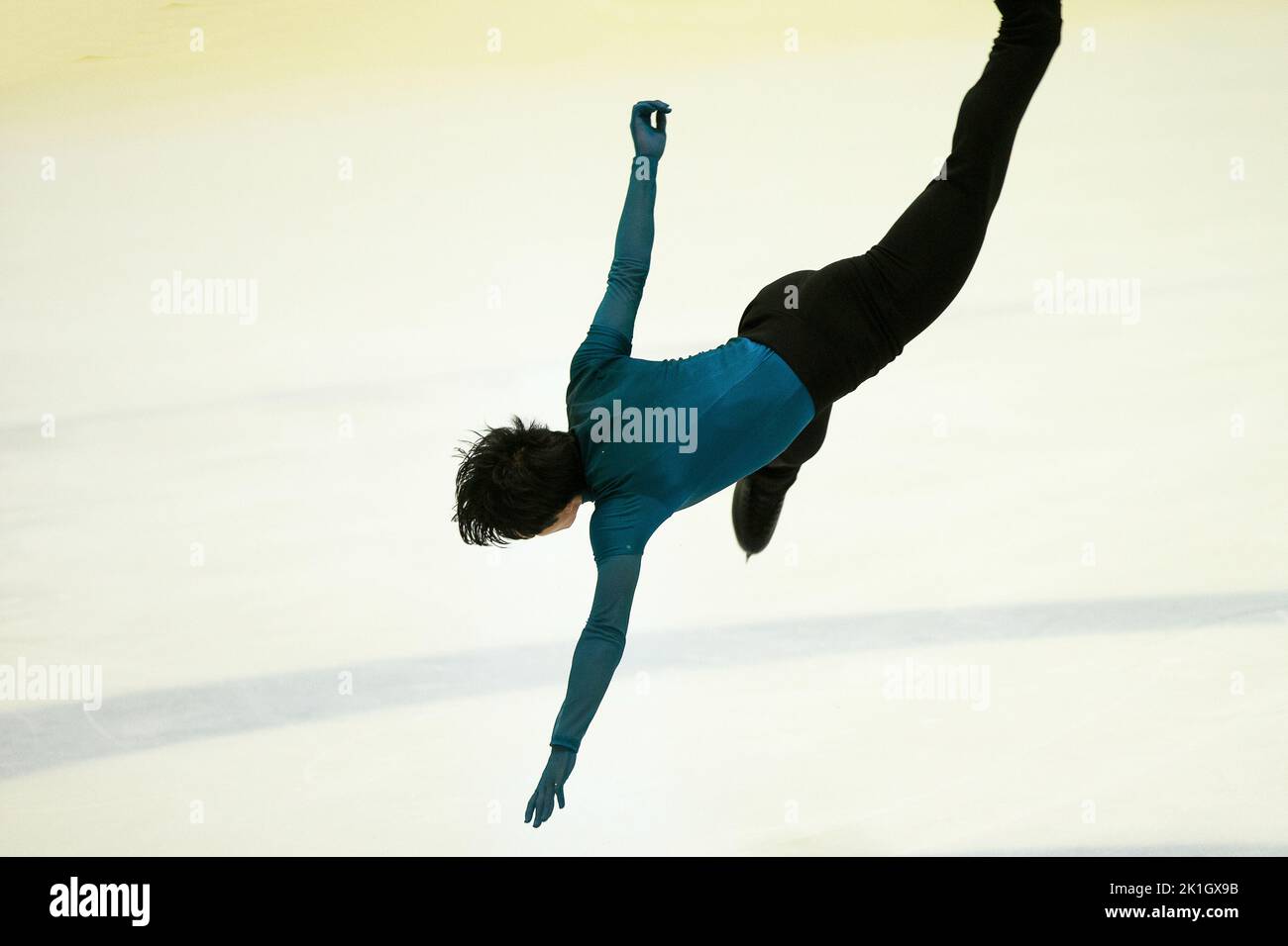 Adam SIAO HIM FA (FRA), patinage gratuit des hommes pendant le patinage artistique de la série Challenger 2022 de l'UIP, sports de glace à Bergame, Italie, 18 septembre 2022 Banque D'Images