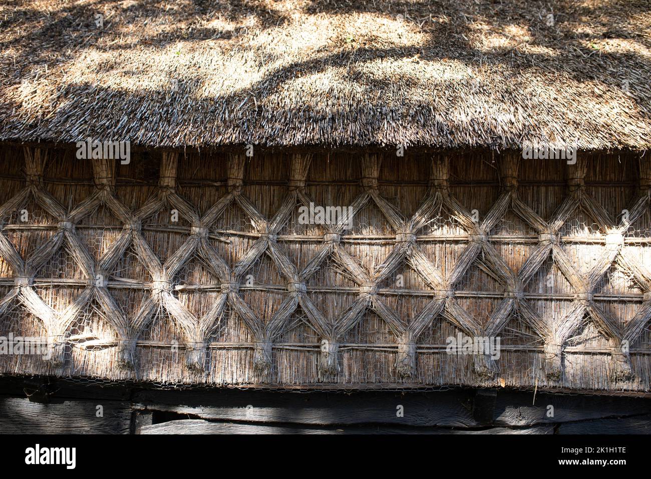 Des bickerwork dans une ferme traditionnelle saxonne à Aalden, province de Drenthe, pays-Bas Banque D'Images