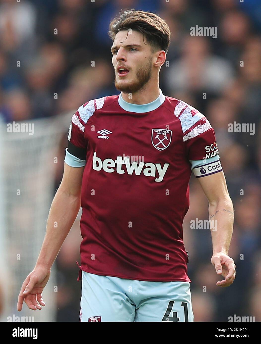 Liverpool, Angleterre, le 18th septembre 2022. Declan Rice of West Ham United lors du match de la Premier League à Goodison Park, Liverpool. Le crédit photo devrait se lire: Lexy Ilsley / Sportimage Banque D'Images