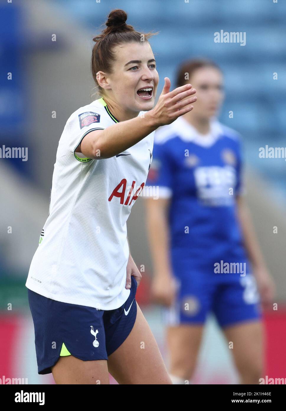 Leicester, Royaume-Uni. 18th septembre 2022. Angharad James de Tottenham Hotspur pendant le match de Super League féminin de FA au King Power Stadium, Leicester. Crédit photo à lire: Darren Staples / Sportimage crédit: Sportimage / Alay Live News Banque D'Images