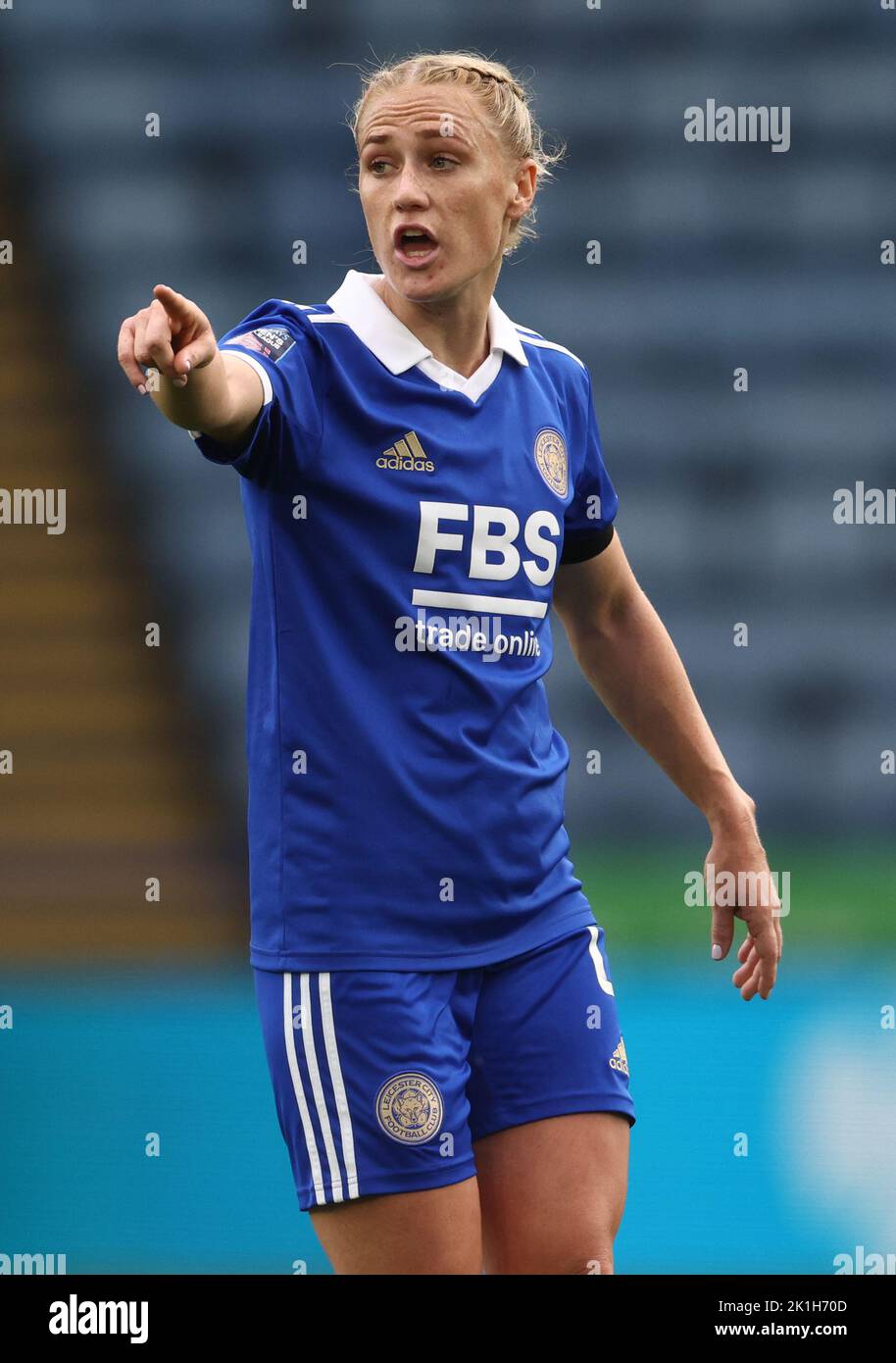 Leicester, Royaume-Uni. 18th septembre 2022. CJ Bott de Leicester City pendant le match de la Super League des femmes de la FA au King Power Stadium de Leicester. Crédit photo à lire: Darren Staples / Sportimage crédit: Sportimage / Alay Live News Banque D'Images